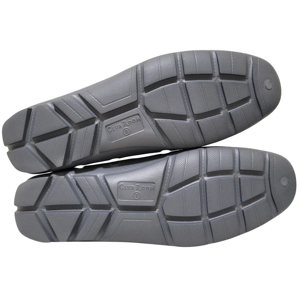 Club Room Men Atlas Slip On Perforated Driver Loafers Size US 8M Grey EVA